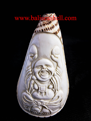 Conus Shell Carving Buddha Ornament Style