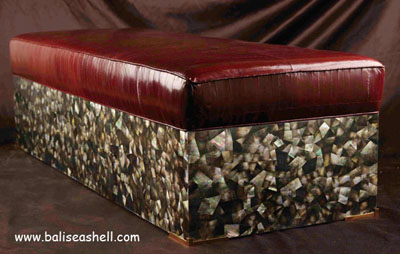 Black Mop Shell Furniture Luxury Mosaic Shell
