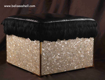 White Mop Shell Furniture Sofa Art 