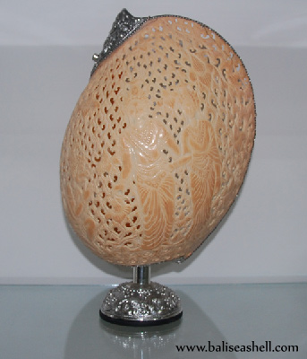 Seashell Carving with Silver Art