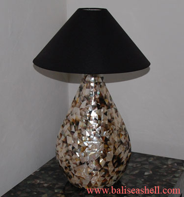 Mozaic Shell Table Lamp Side