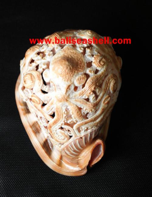 Shell Carving Combination Silver Art Carving Hindu's God