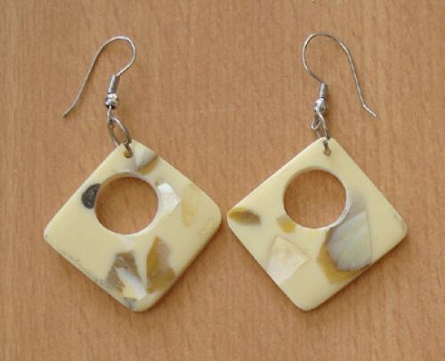 Paua Shell Earring Love Design