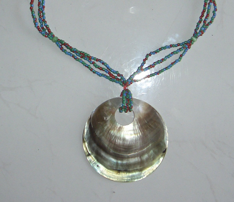 White Mop Shell Silver Earring