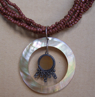Paua Earring With Silver