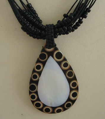 White Mop Shell Silver Earring