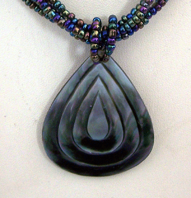 necklace art pearl mabe with bead shell